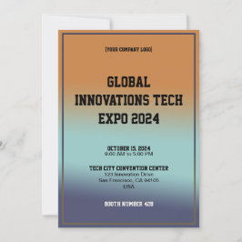 Tarjeta de invitación a la Expo Tecnológico Global