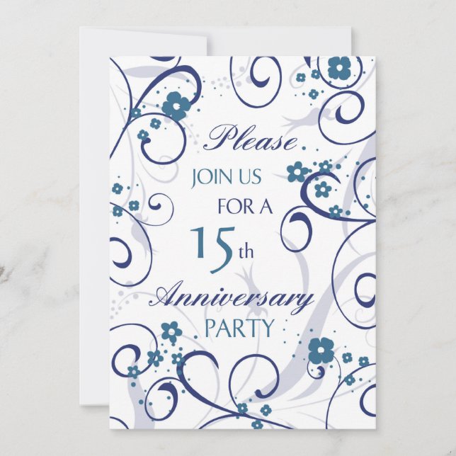 Tarjeta de invitación a la fiesta de aniversario 1 (Anverso)