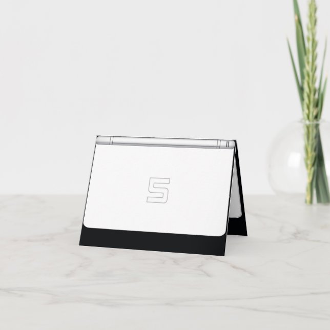 Tarjeta de invitación a la fiesta de cumpleaños 5  (Anverso)