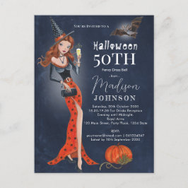 Tarjeta de invitación a la fiesta de cumpleaños 50