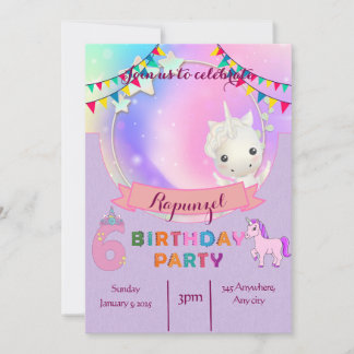 Tarjeta de invitación a la fiesta de cumpleaños 6