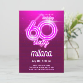 Tarjeta de invitación a la fiesta de cumpleaños 60