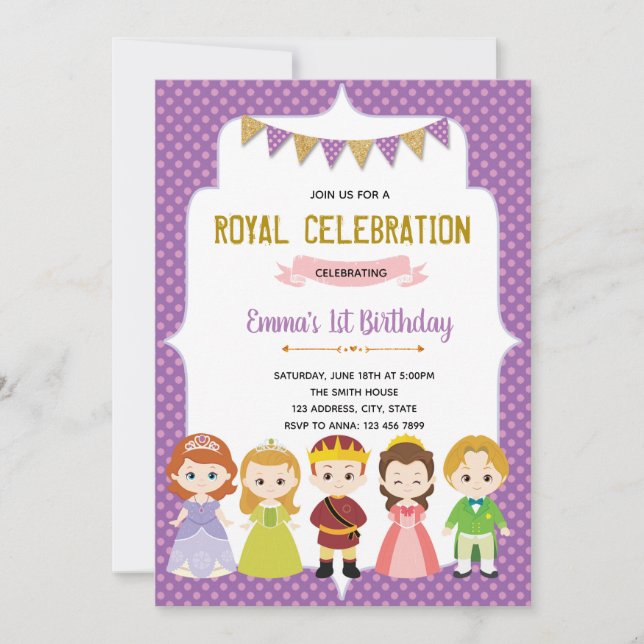 Tarjeta de invitación a la fiesta de cumpleaños de (Anverso)