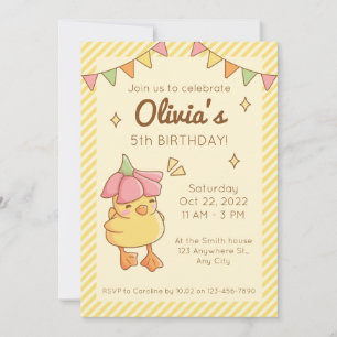 Tarjeta de invitación a la fiesta de cumpleaños de