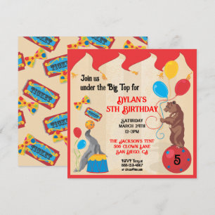 Tarjeta de invitación a la fiesta de cumpleaños de