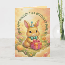 Tarjeta de invitación a la fiesta de cumpleaños de