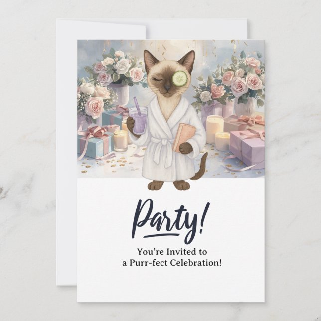 Tarjeta de invitación a la fiesta de cumpleaños de (Anverso)