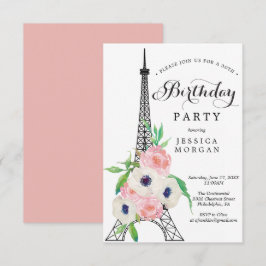 Tarjeta de invitación a la fiesta de cumpleaños Ei