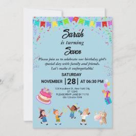 Tarjeta de invitación a la fiesta de cumpleaños el