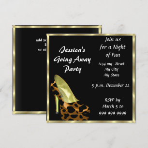 Tarjeta de invitación a la fiesta de despedida adi