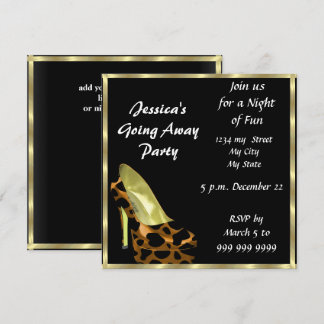 Tarjeta de invitación a la fiesta de despedida adi