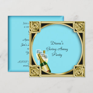 Tarjeta de invitación a la fiesta de despedida Adi