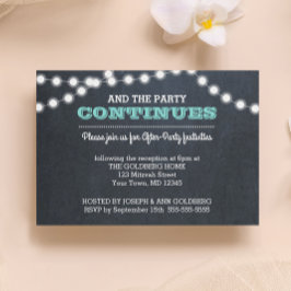 Tarjeta de invitación a la fiesta de después con l