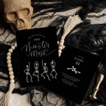 Tarjeta de invitación a la fiesta de Halloween del