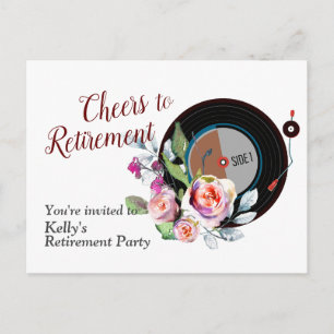 Tarjeta de invitación a la fiesta de jubilación mu