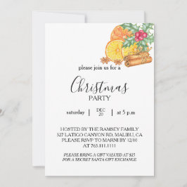 Tarjeta de Invitación a la Fiesta de Navidad