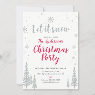Tarjeta de invitación a la fiesta de Navidad / día