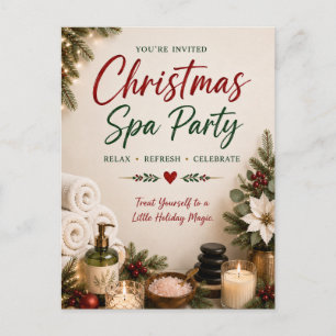 Tarjeta de invitación a la fiesta de Spa de Navida