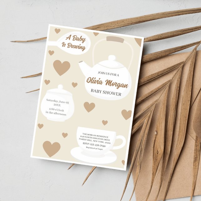 Tarjeta de invitación a la fiesta de té de Baby Sh (Subido por el creador)