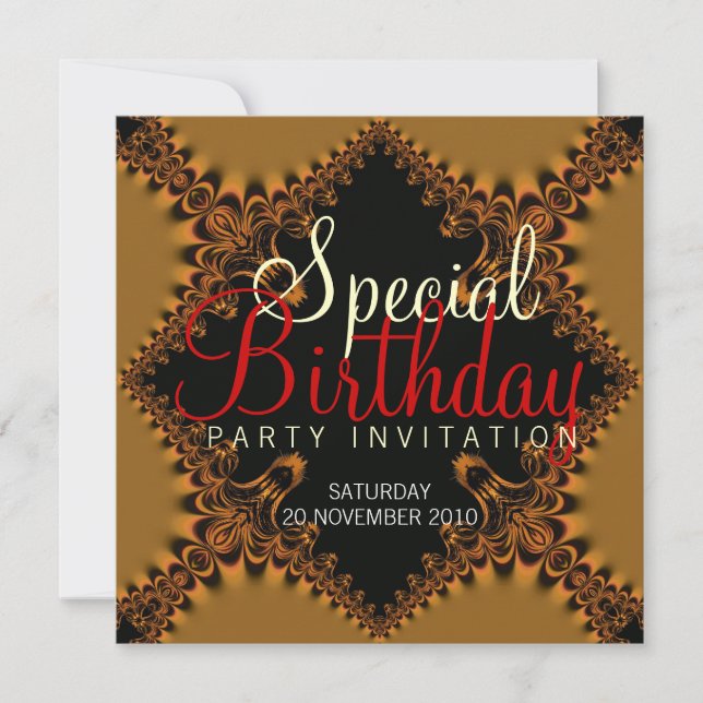 Tarjeta de invitación a la fiesta especial de cump (Anverso)