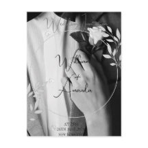 Tarjeta de invitación a la fotografía negra, blanc
