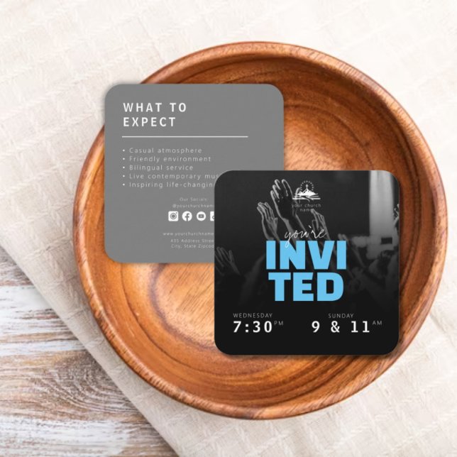 Tarjeta de Invitación a la Iglesia Plantilla (Subido por el creador)