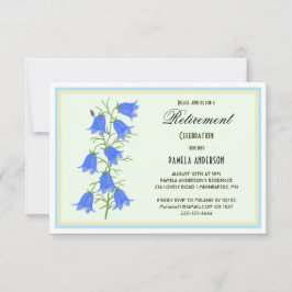 Tarjeta de invitación a la jubilación Bluebells