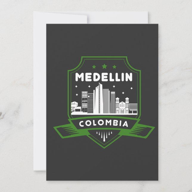 Tarjeta de invitación a la línea aérea de Medellín (Anverso)