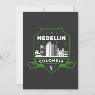 Tarjeta de invitación a la línea aérea de Medellín