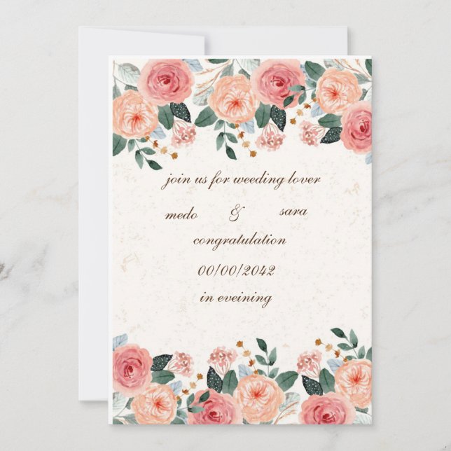 tarjeta de invitación a la maleza (Anverso)