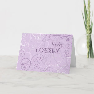 Tarjeta de invitación a la novia Purple Swirls Cou