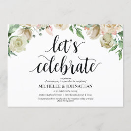 Tarjeta de invitación a la recepción de la boda de
