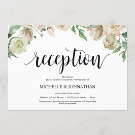 Tarjeta de invitación a la recepción de la boda de