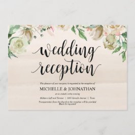 Tarjeta de invitación a la recepción de la boda de
