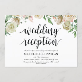 Tarjeta de invitación a la recepción de la boda de