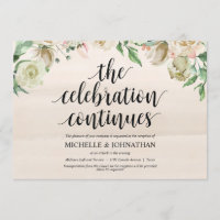 Tarjeta de invitación a la recepción de la boda de