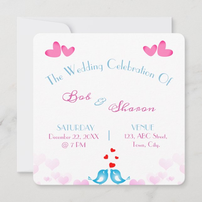 Tarjeta de invitación a la recepción de Mr. (Anverso)