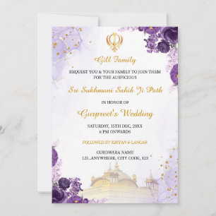 Tarjeta de invitación a la ruta de acceso Purple F