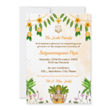 Tarjeta de Invitación a la Satyanarayan Swamy Kath