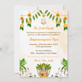 Tarjeta de Invitación a la Satyanarayan Swamy Kath