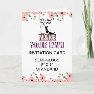 Tarjeta de invitación a la soltera con glosas de f