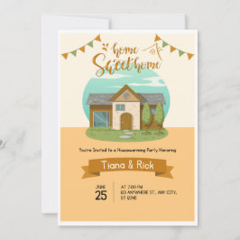 Tarjeta de invitación a Naranja para el calentamie