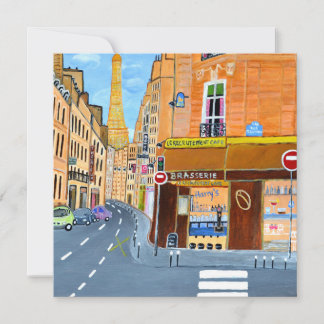 tarjeta de invitación a París, Francia
