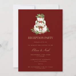 Tarjeta de invitación a recepción de decoración pa