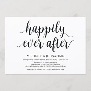 Tarjeta de invitación a recepción de Elopement rús