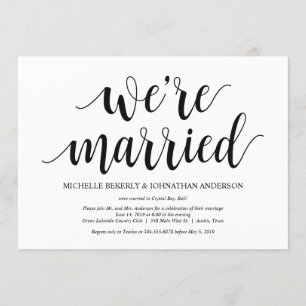 Tarjeta de invitación a recepción de Elopement rús
