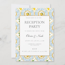 Tarjeta de invitación a recepción de limón mediter