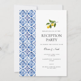 Tarjeta de invitación a recepción de limón mediter