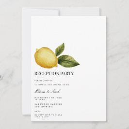 Tarjeta de invitación a recepción de limón mediter