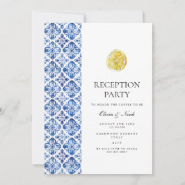 Tarjeta de invitación a recepción de limón mediter